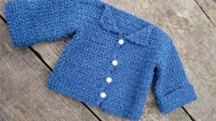 Crochet baby sweater
